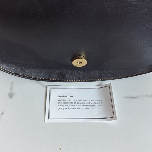 Vera Bradley Women’s Genuine Leather Sidesaddle Crossbody in Black - Picture 5 of 9